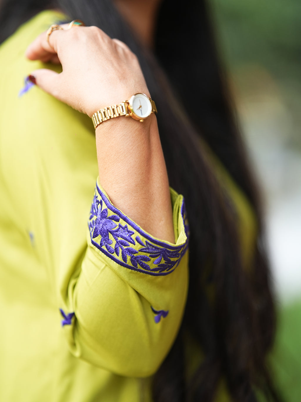 Regal parrot green linen 2 Piece